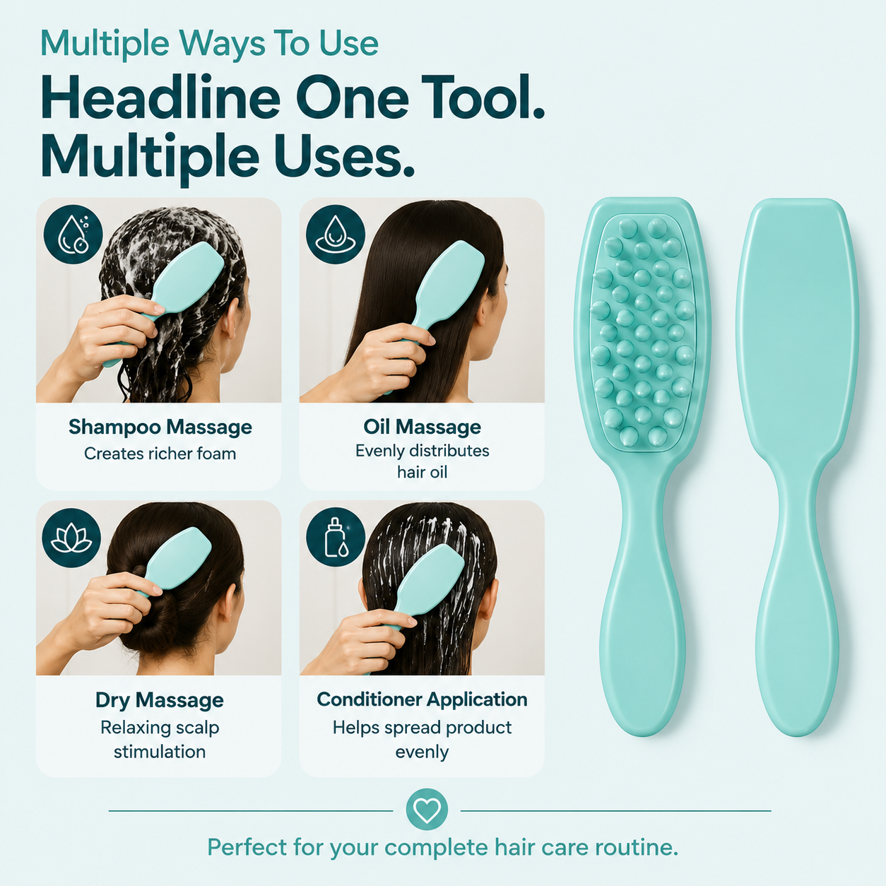 Mavero Silicone Scalp Massager Brush – Deep Cleanse & Relaxing Massage