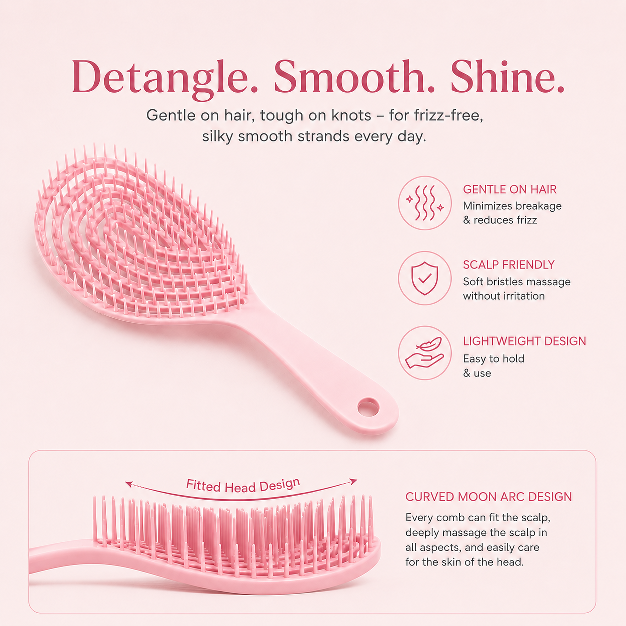 Mavero 3D Vent Detangling Hair Brush – For All Hair Types